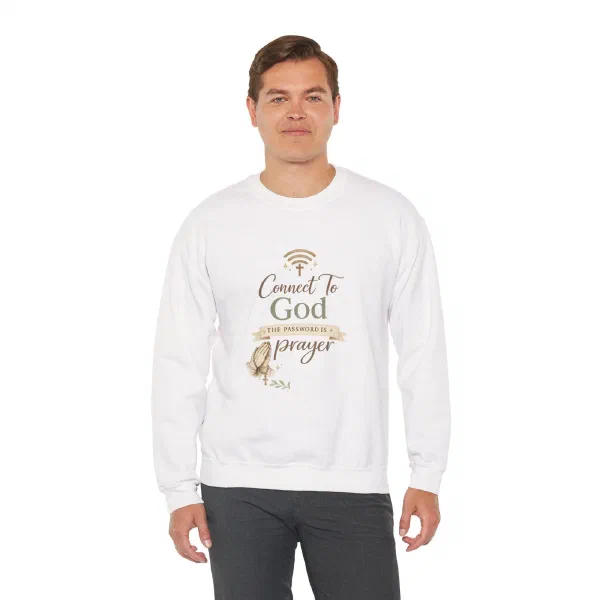 The 'Connect To God' Crewneck: A Cozy Christian Sweatshirt with a Clever Twist