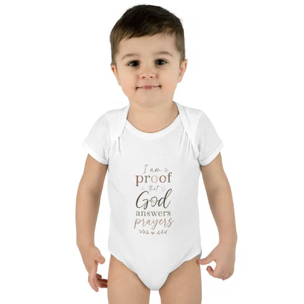 'I Am Proof That God Answers Prayers': A Bodysuit for the Long-Awaited Baby