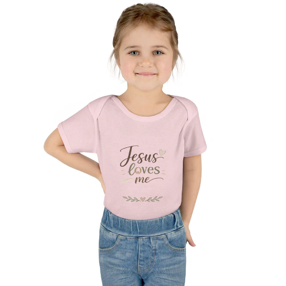 The 'Jesus Loves Me' Baby Bodysuit: A Sweet Faith Gift for a New Arrival