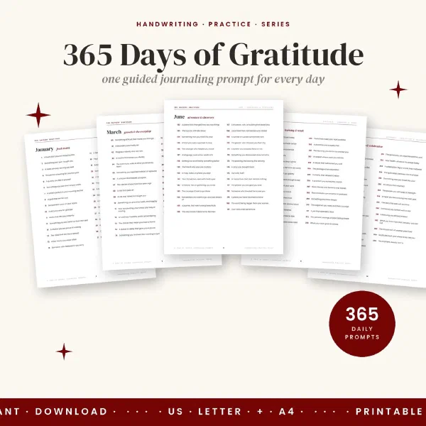 365 Gratitude Journal Prompts: A Full Year of Daily Journaling, One Small Prompt at a Time