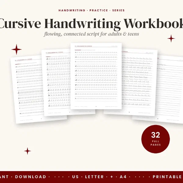 Neat Handwriting Practice Sheets for Adults: The 36-Page Printable Workbook That Rebuilds Your Print