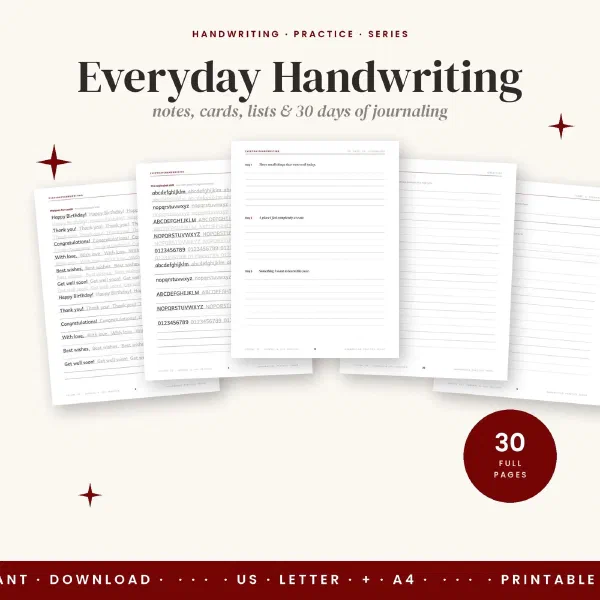 Neat Handwriting Practice Sheets for Adults: The 36-Page Printable Workbook That Rebuilds Your Print