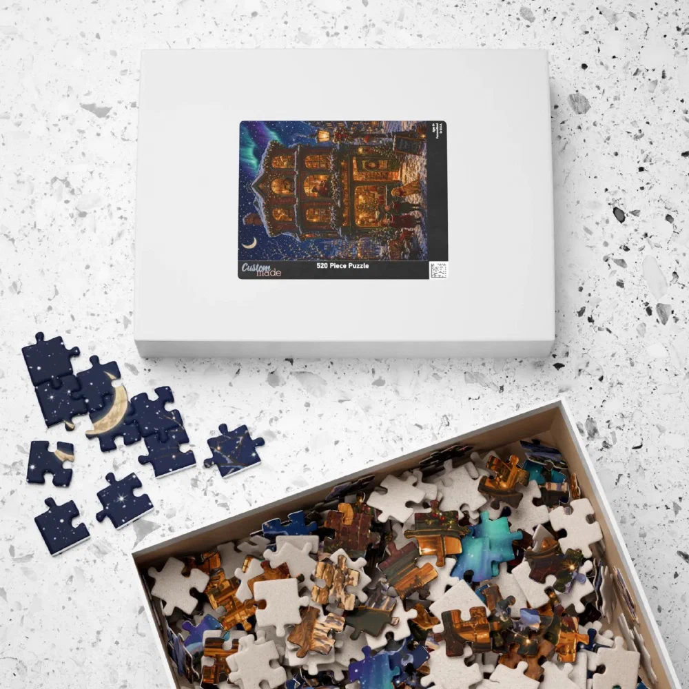 Christmas Bookshop Puzzle: A Cozy Victorian Bookstore Jigsaw for Book Lovers