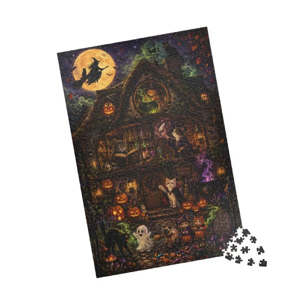 1000 Piece Halloween Puzzle: A Witch's Cottage Jigsaw for Serious Puzzlers