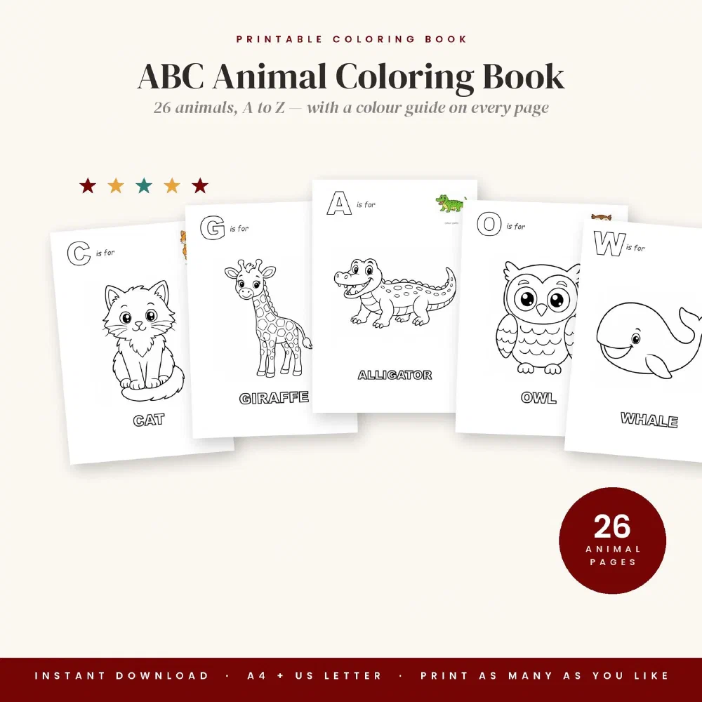 The ABC Coloring Book That Shows Kids What a Narwhal Actually Looks Like