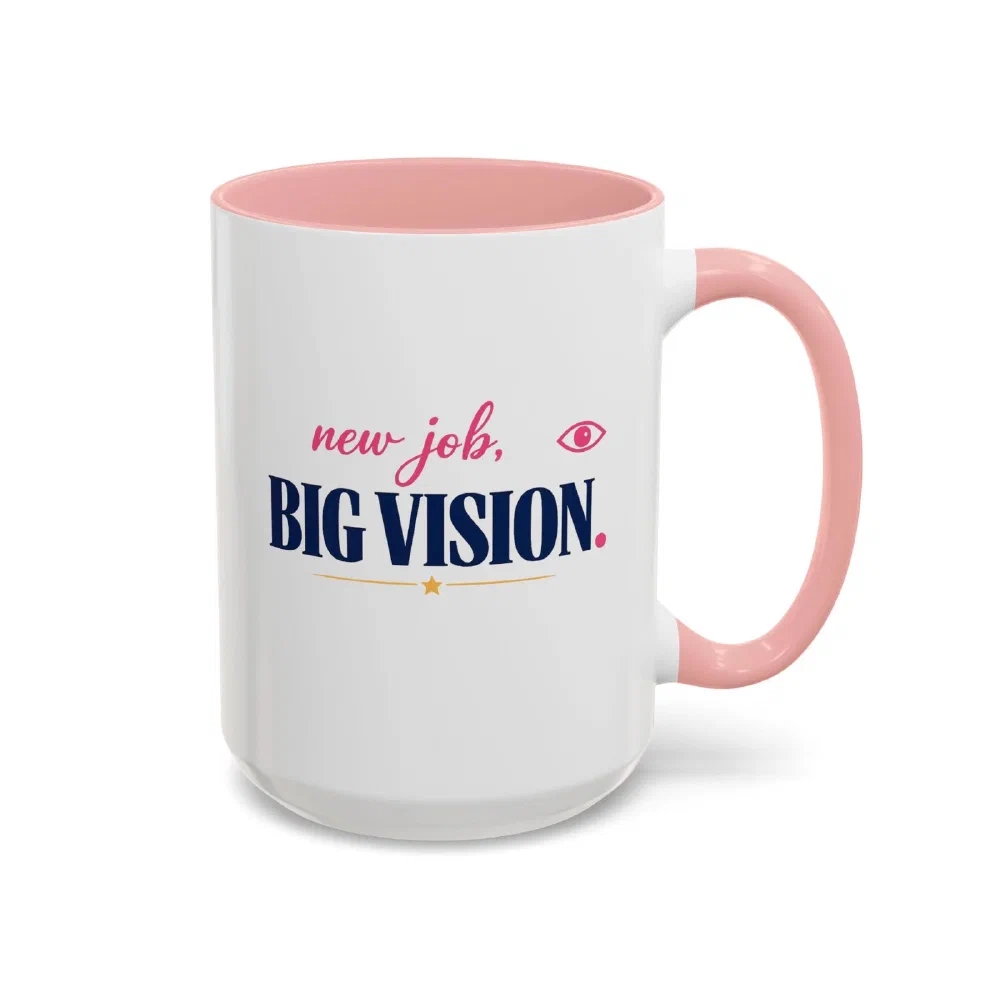 New Job, Big Vision Mug for Her: A Bright Congrats Gift for Her Next Chapter