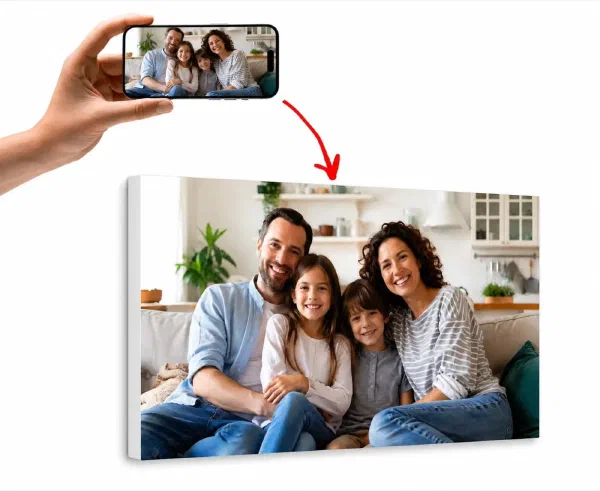 Custom Family Photo Canvas Print: Turn Your Favorite Picture Into Wall Art